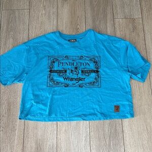 Pendleton wrangler western crop top